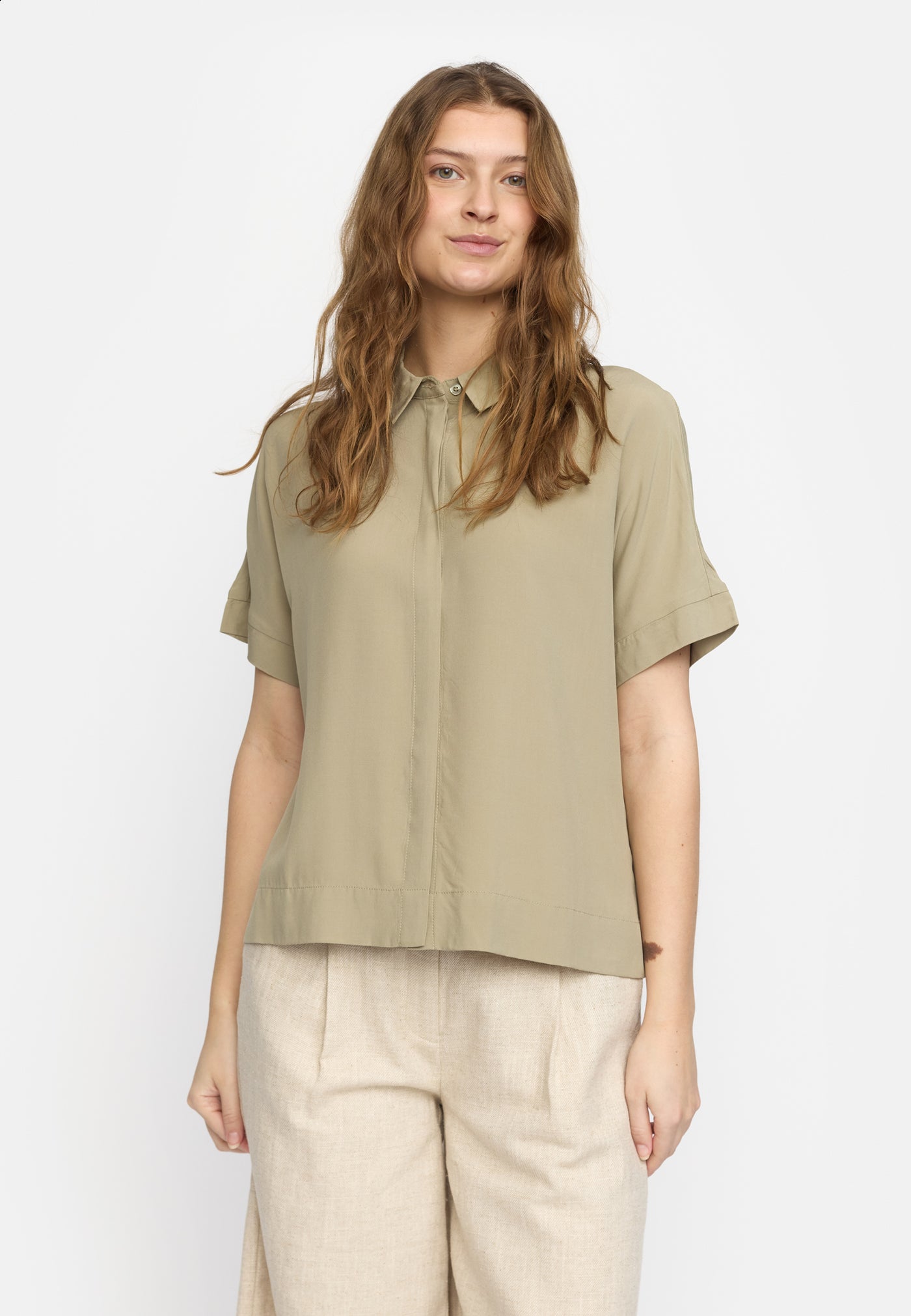 Soft Rebels SRFreedom SS Shirt Shirts & Blouse 673 Silver sage
