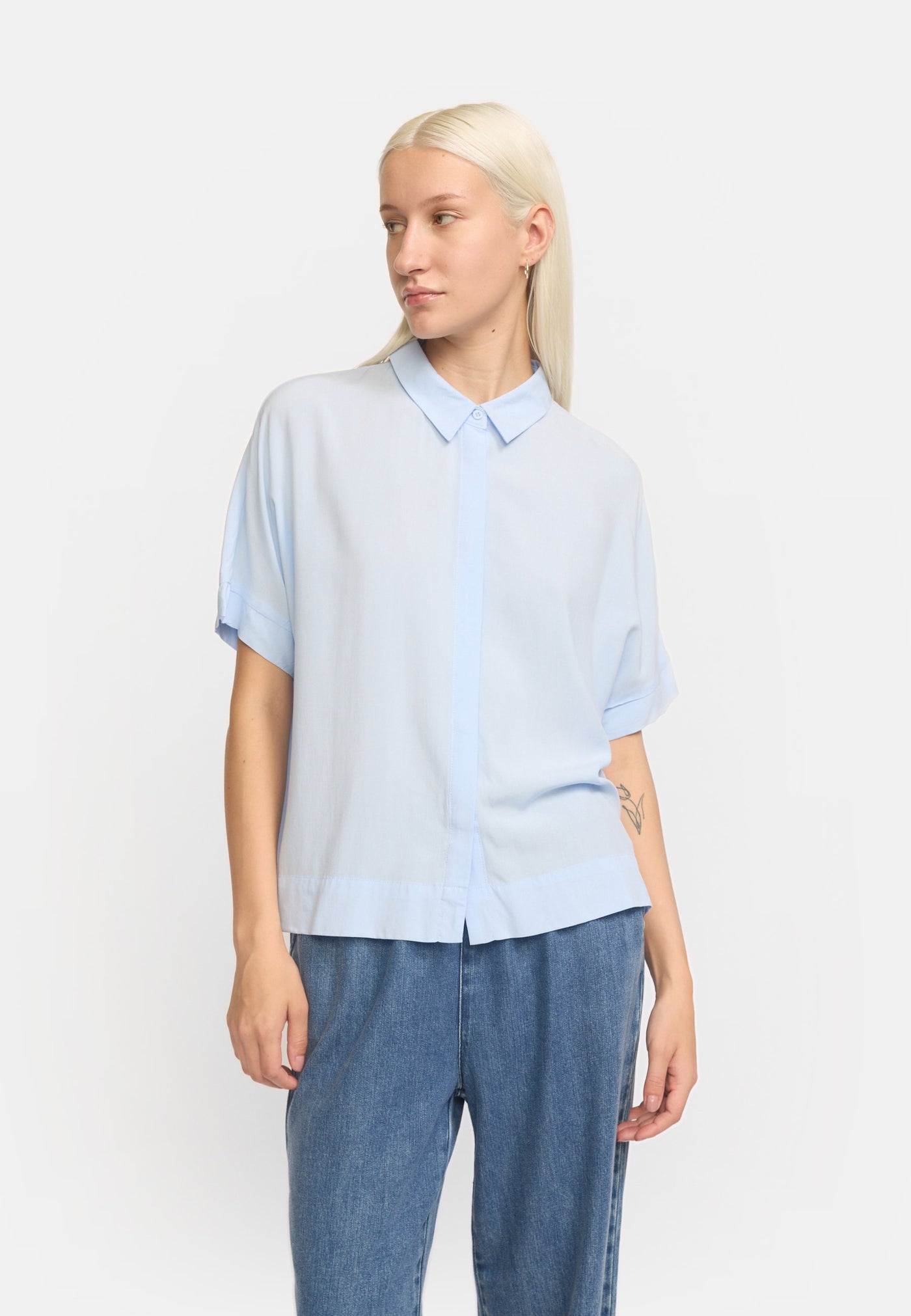 Soft Rebels SRFreedom SS Shirt Shirts & Blouse 241 Cashmere Blue