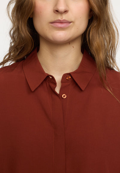 Soft Rebels SRFreedom SS Shirt Shirts & Blouse 870 Brandy Brown