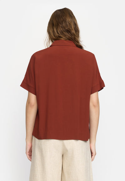 Soft Rebels SRFreedom SS Shirt Shirts & Blouse 870 Brandy Brown