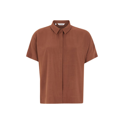 Soft Rebels SRFreedom SS Shirt Shirts & Blouse 870 Brandy Brown