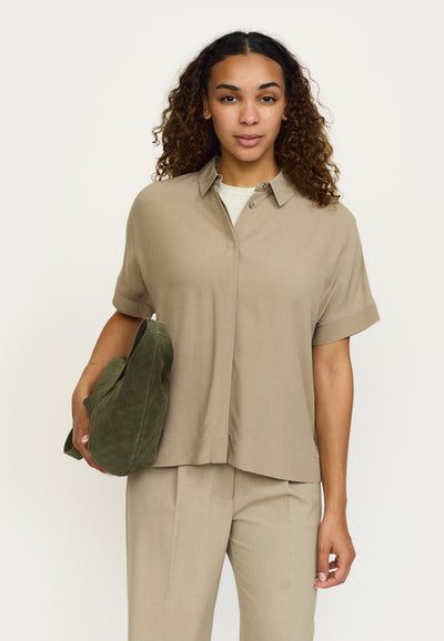 Soft Rebels SRFreedom SS Shirt Shirts & Blouse 884 Greige