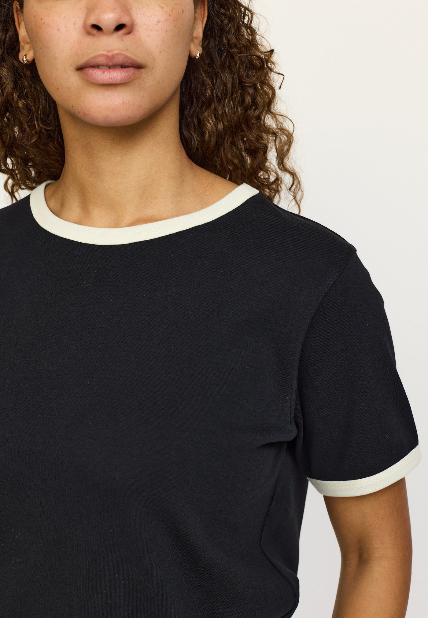 Soft Rebels SRHella Contrasted O-neck Top GOTS Tops & t-shirts 001 Black