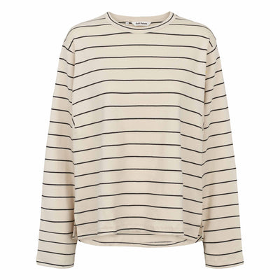 Soft Rebels SRHella Striped LS T-shirt GOTS Tops & t-shirts 044 Whitecap Gray