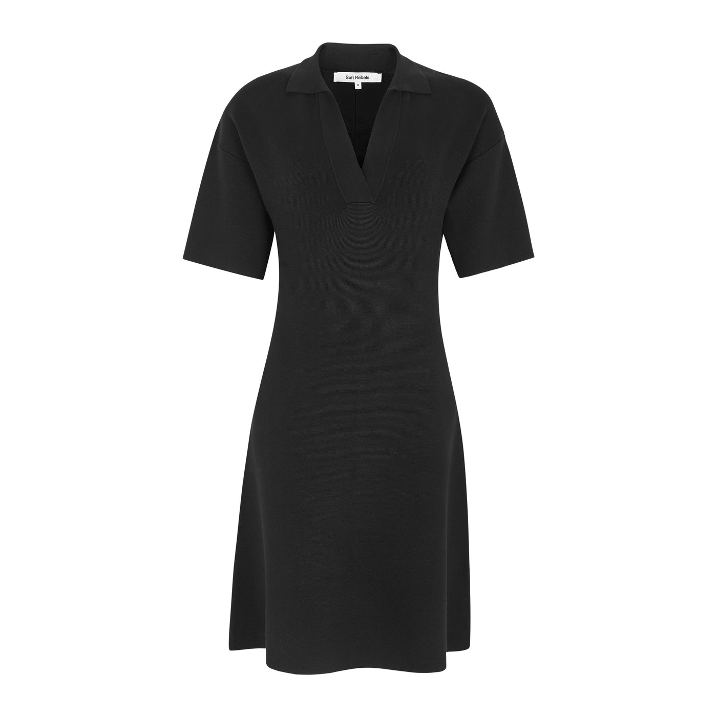 Soft Rebels SRHenrietta Polo Dress knit Dresses & jumpsuits 001 Black