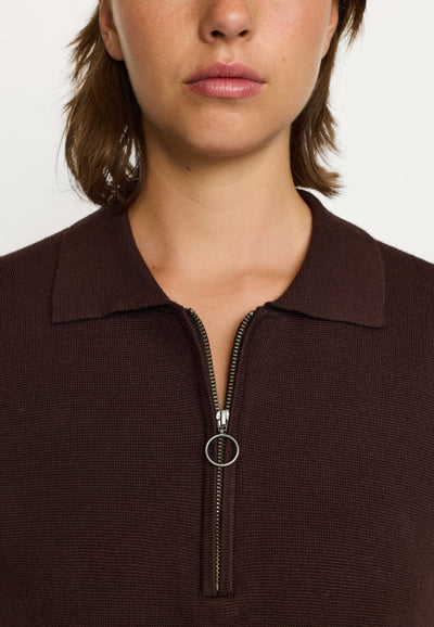 Soft Rebels SRHenrietta Polo Knit Knitwear 664 Coffee Bean