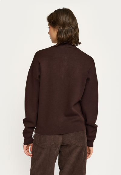 Soft Rebels SRHenrietta Polo Knit Knitwear 664 Coffee Bean