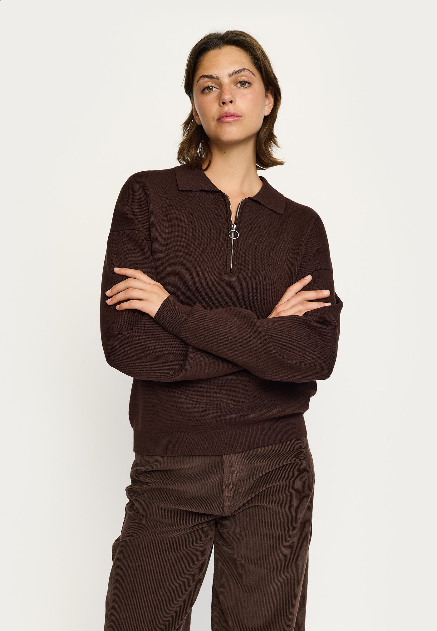 Soft Rebels SRHenrietta Polo Knit Knitwear 664 Coffee Bean