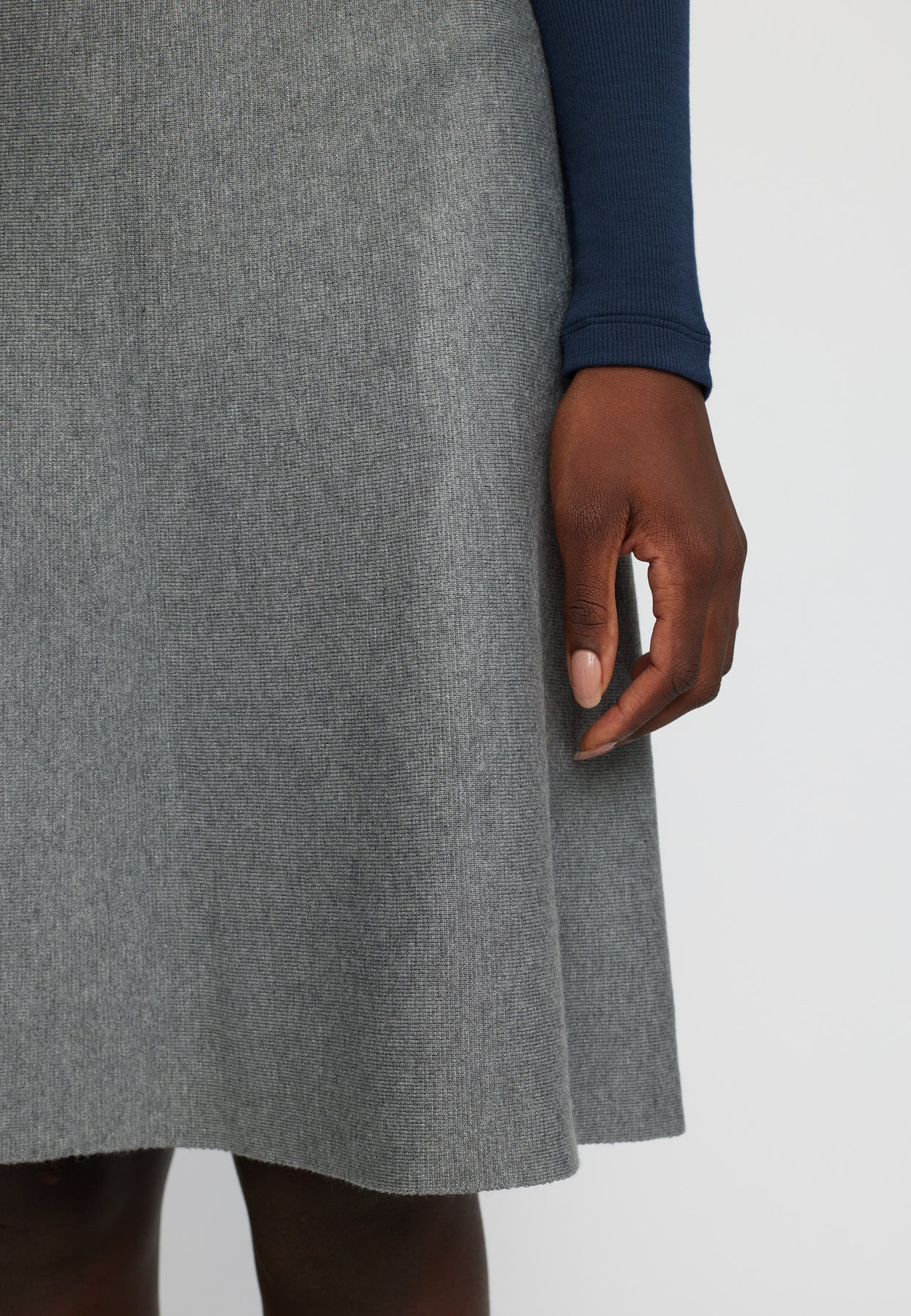 SRHenrietta Short Skirt - Medium Grey Melange – softrebels