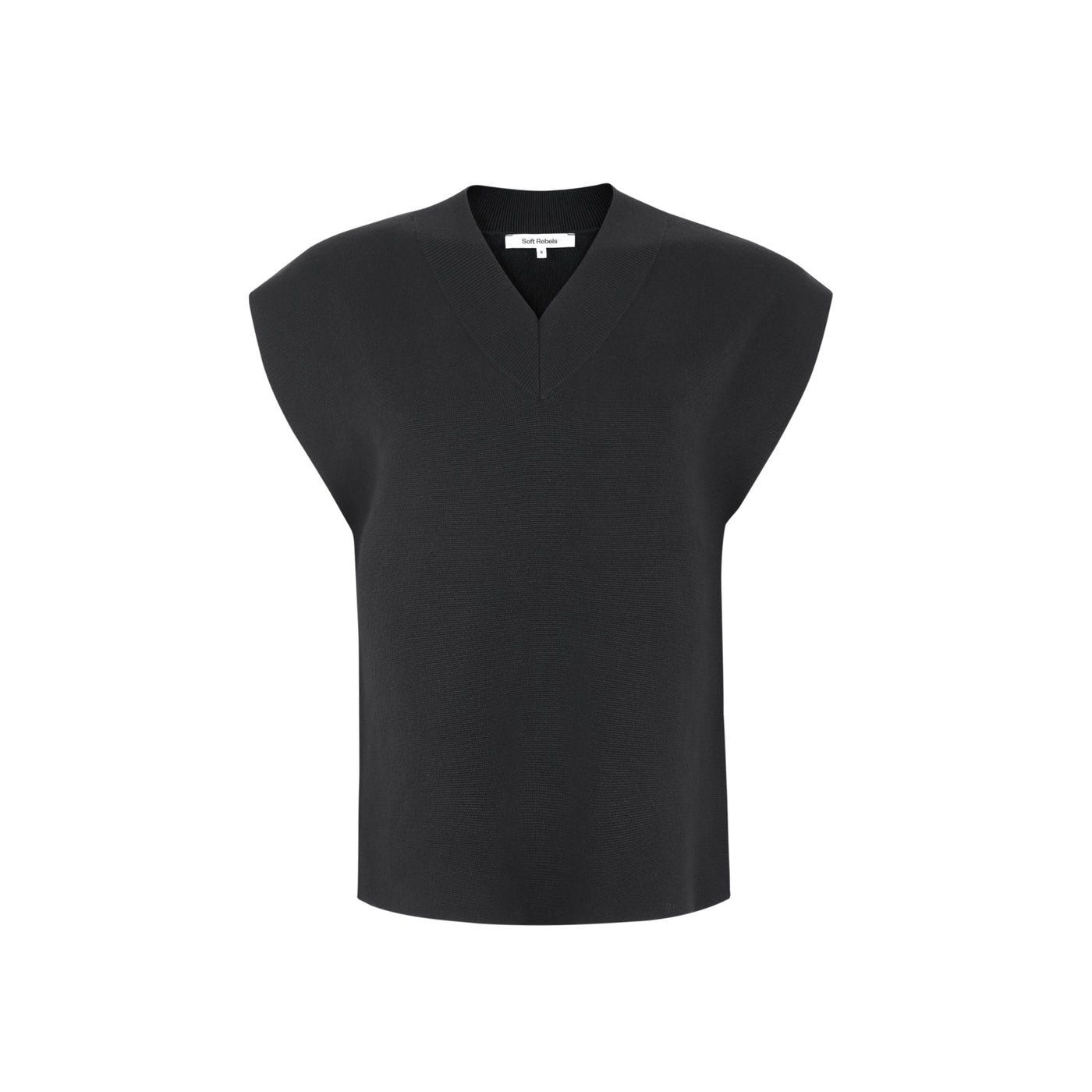 Soft Rebels SRHenrietta Vest Knit Knitwear 001 Black