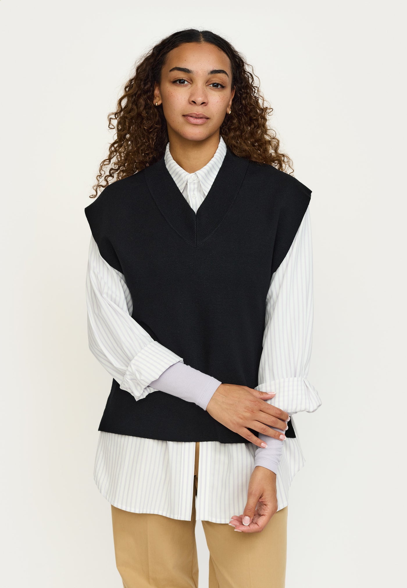 Soft Rebels SRHenrietta Vest Knit Knitwear 001 Black