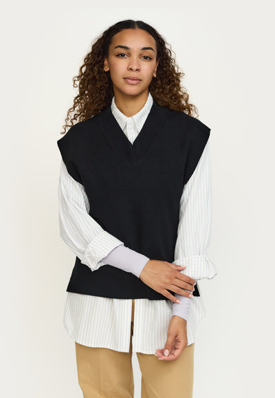Soft Rebels SRHenrietta Vest Knit Knitwear 001 Black