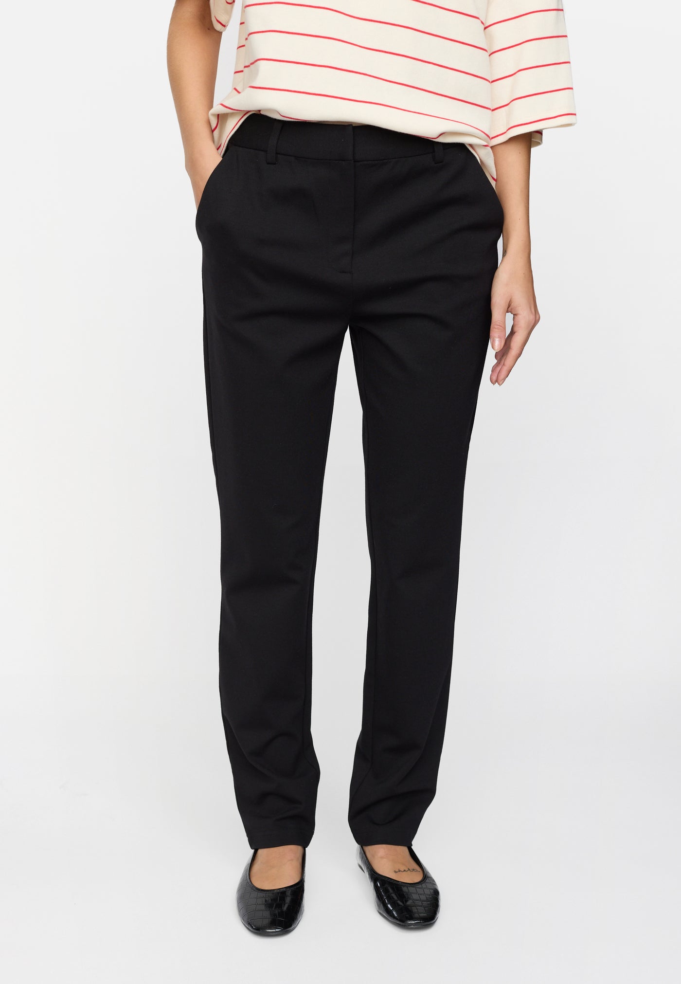 Soft Rebels SRHuma Vilja mid waist pant Pants 001 Black