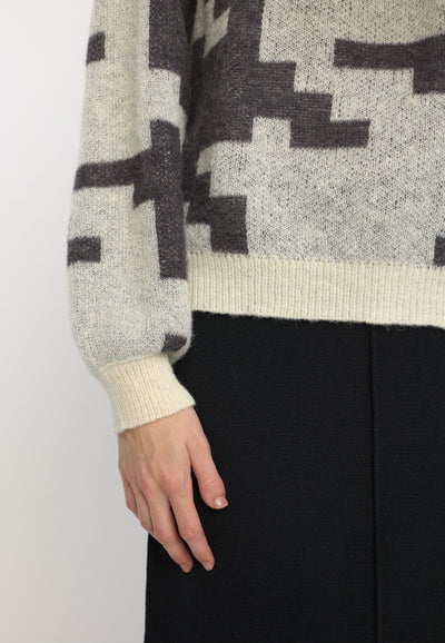 Soft Rebels SRIrisia Allison knit Knitwear 178 Grey Houndtooth