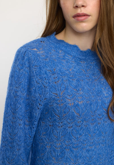 Soft Rebels SRJayden Highneck Knit Knitwear 682 Delft Melange