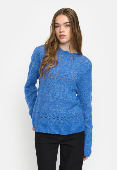 Soft Rebels SRJayden Highneck Knit Knitwear 682 Delft Melange