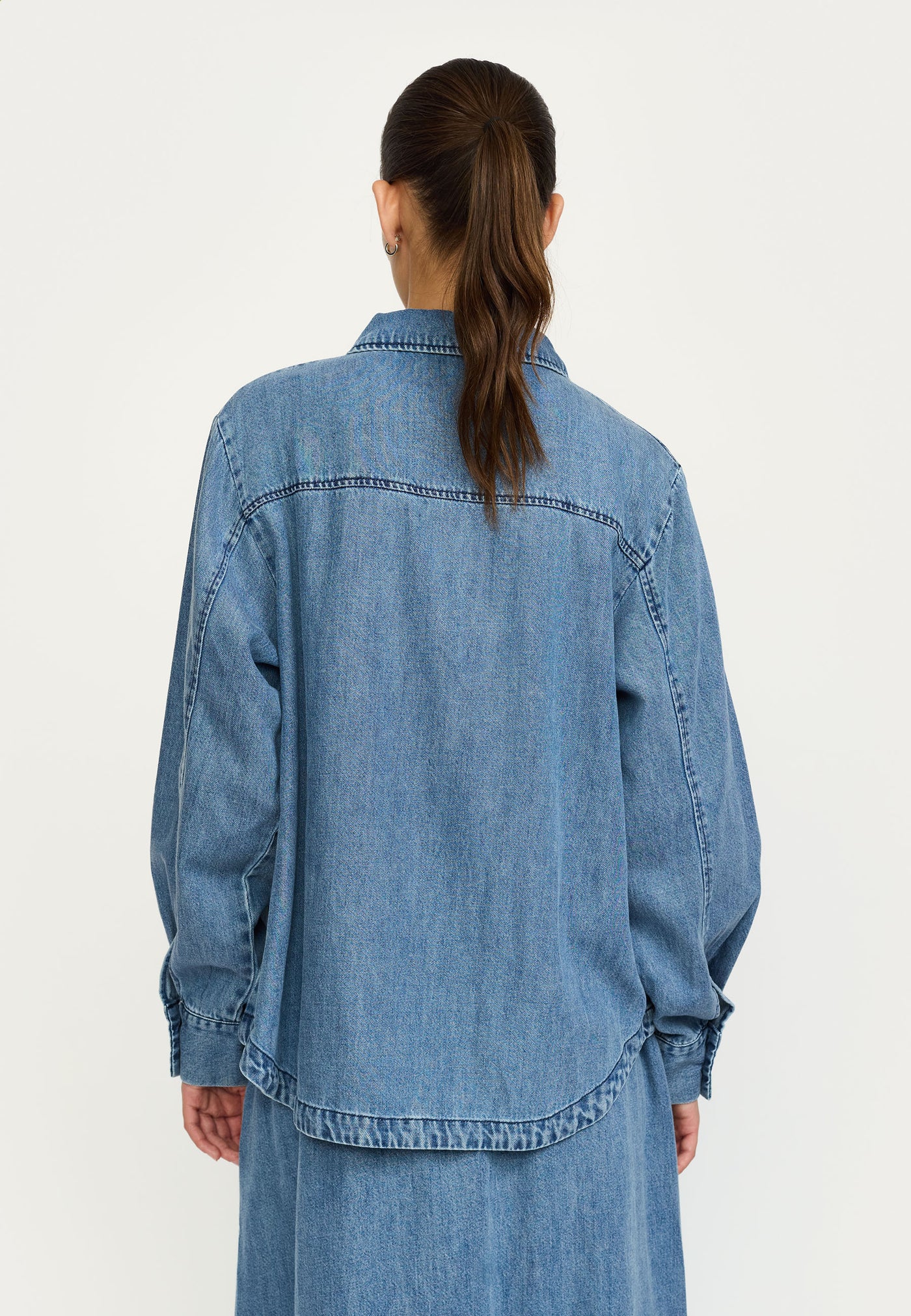 Soft Rebels SRKeira Blouse Shirts & Blouse 030 Dark Blue Denim