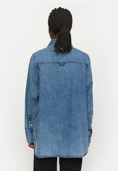 Soft Rebels SRKeira Shirt Shirts & Blouse 030 Dark Blue Denim