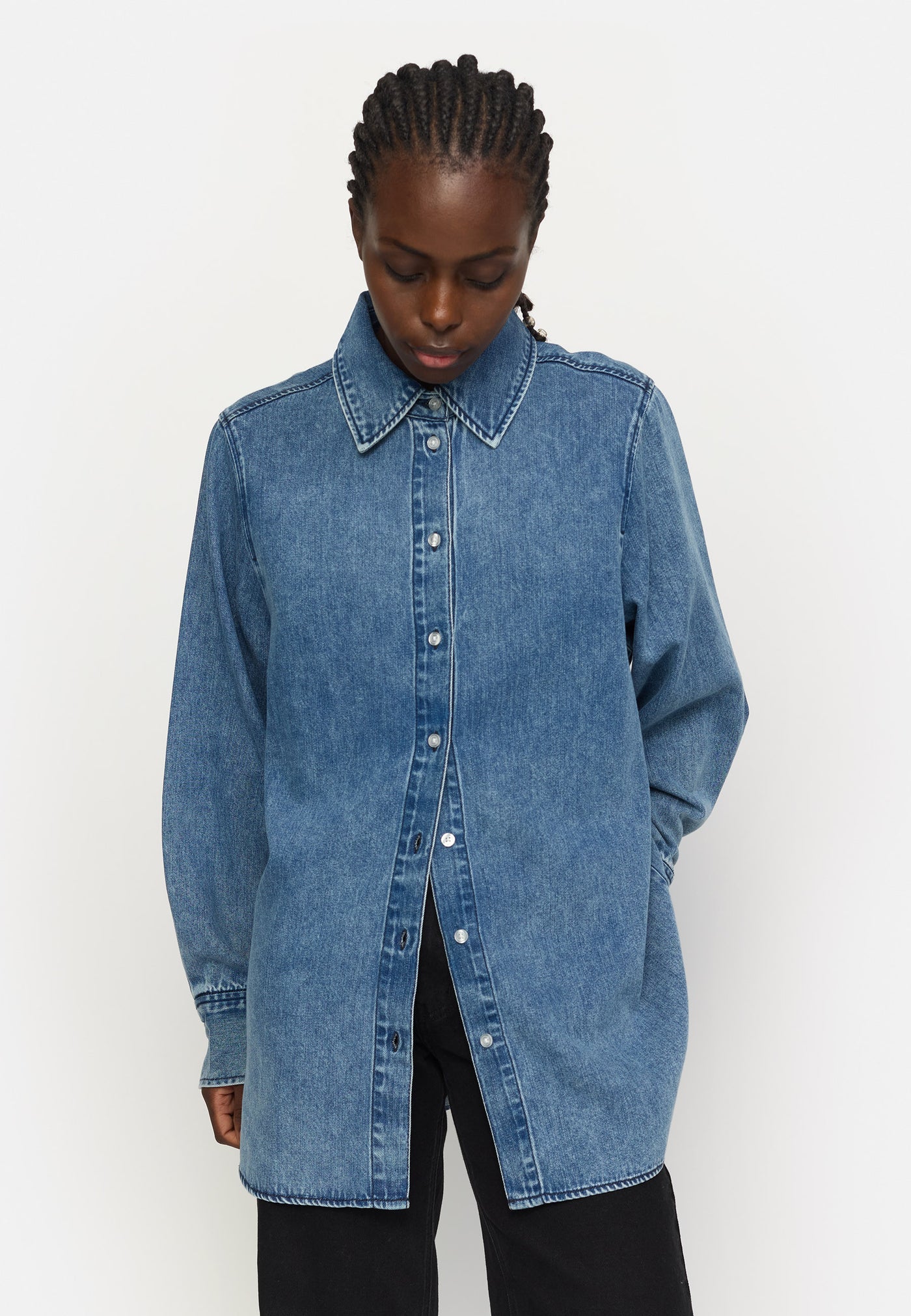 Soft Rebels SRKeira Shirt Shirts & Blouse 030 Dark Blue Denim