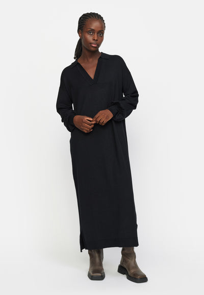 Soft Rebels SRLea Polo Midi Dress Knit Dresses & jumpsuits 001 Black