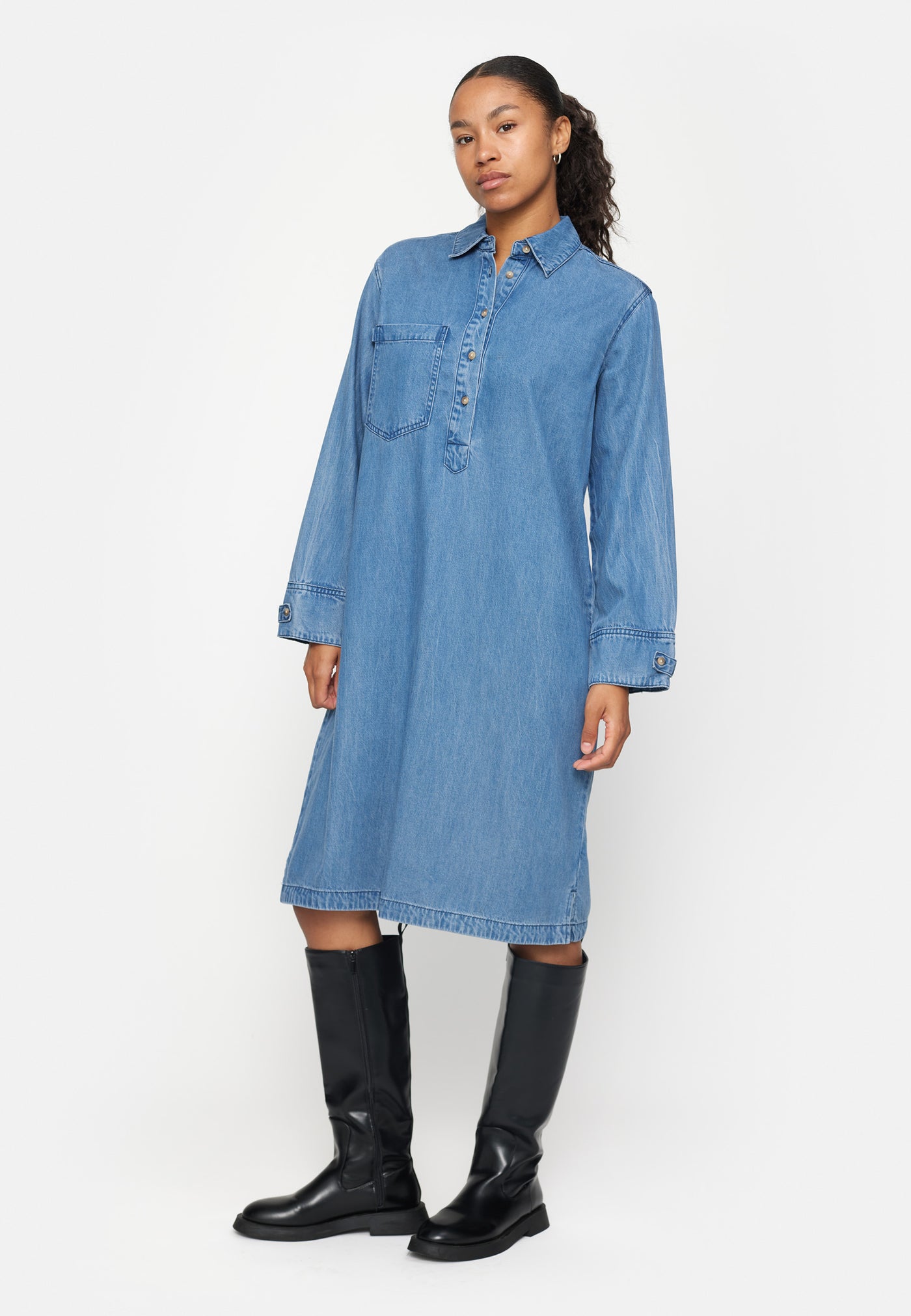 Soft Rebels SRLila Midi Dress Dresses & jumpsuits 123 Medium Blue Wash