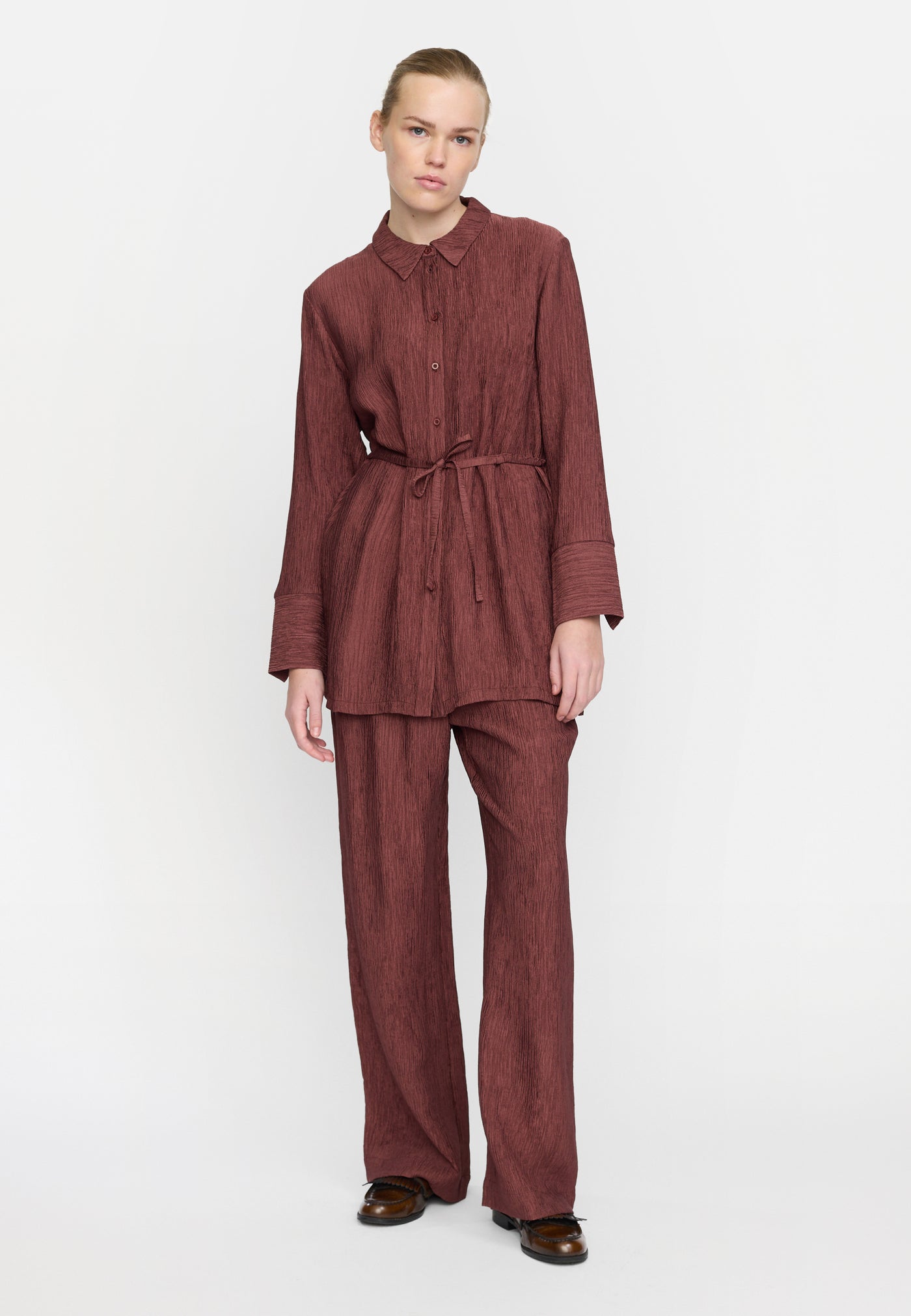 Soft Rebels SRLottie Shirt Shirts & Blouse 267 Deep Mahogany