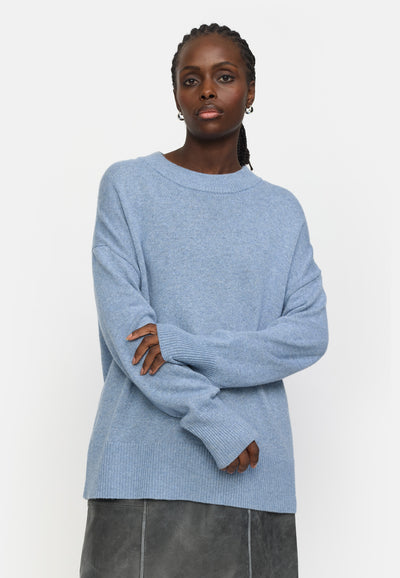 Soft Rebels SRLuni Knit Knitwear 284 Azurine Melange