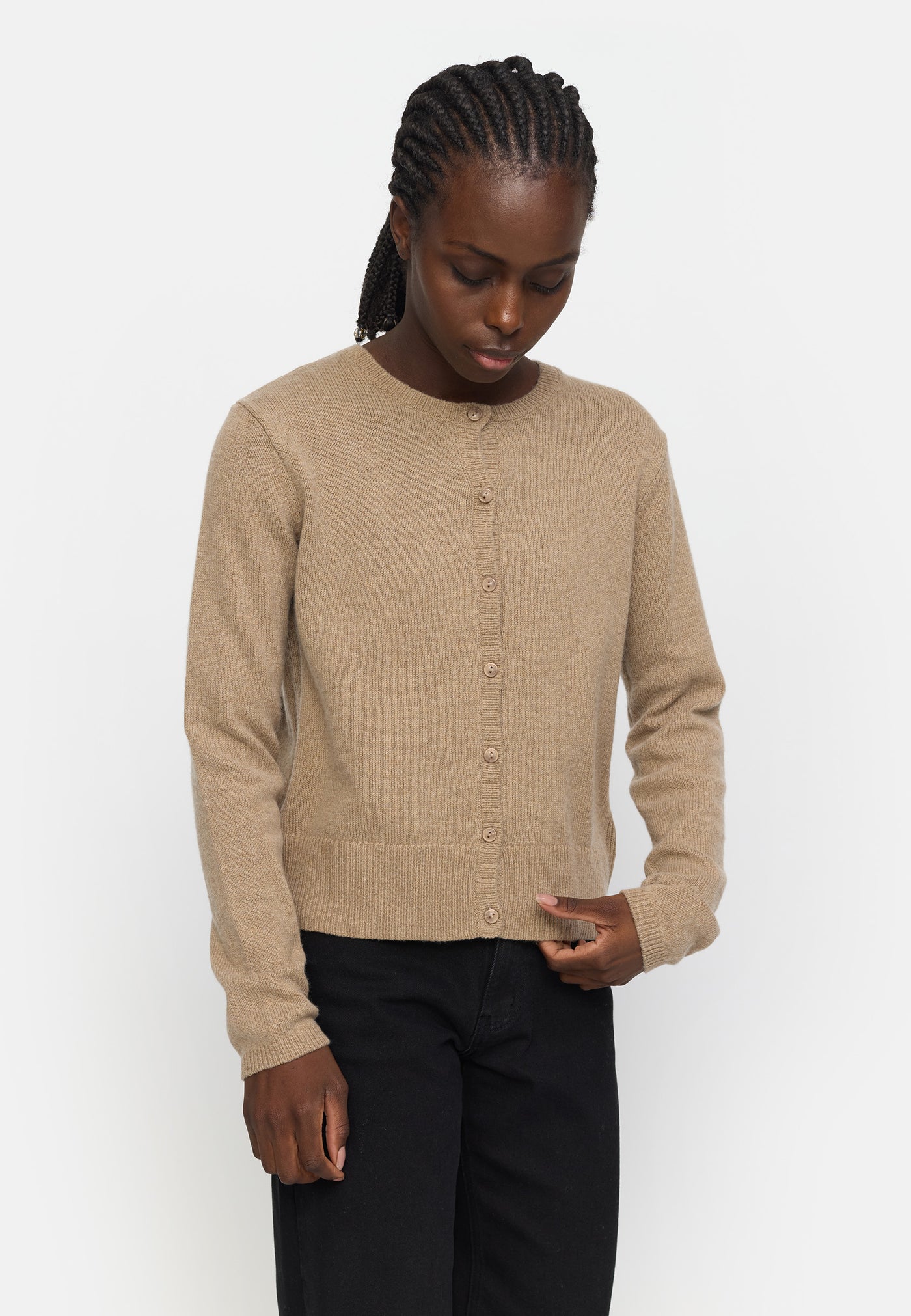 Soft Rebels SRLuni Knit Cardigan Knitwear 260 Oatmeal Melange