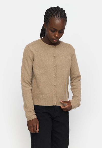 Soft Rebels SRLuni Knit Cardigan Knitwear 260 Oatmeal Melange