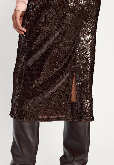 Soft Rebels SRMaddison Midi Skirt Skirts & shorts 664 Coffee Bean