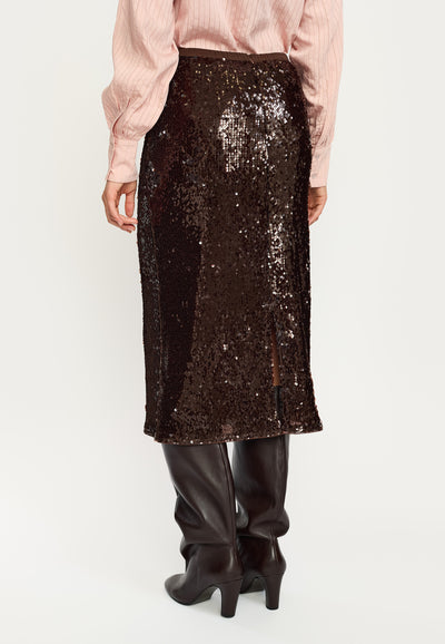 Soft Rebels SRMaddison Midi Skirt Skirts & shorts 664 Coffee Bean