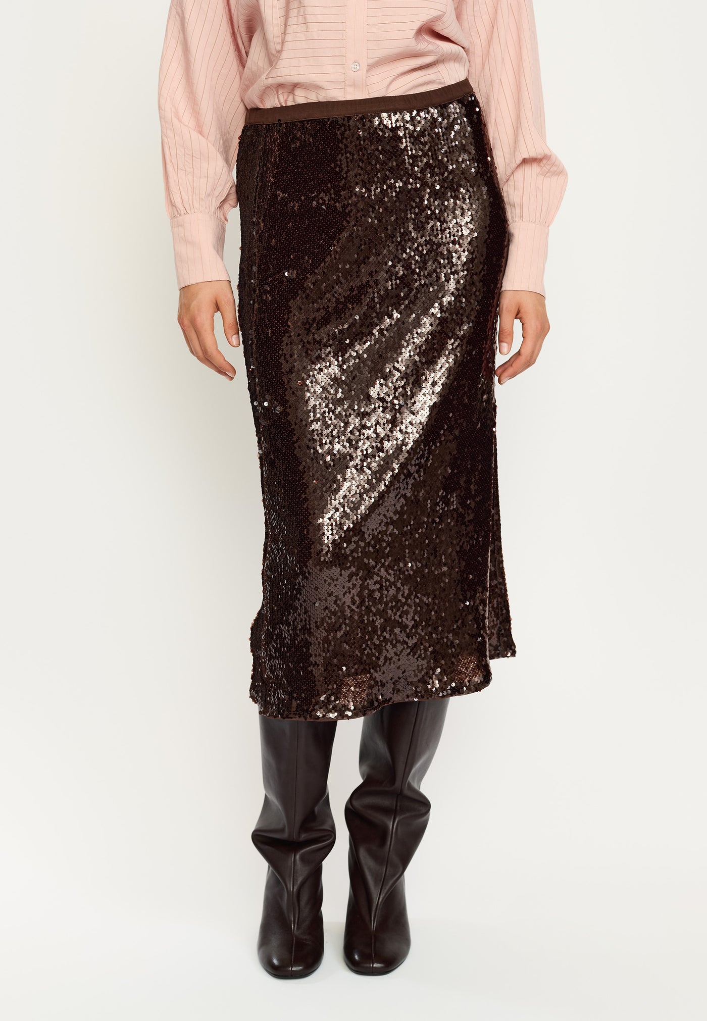 Soft Rebels SRMaddison Midi Skirt Skirts & shorts 664 Coffee Bean