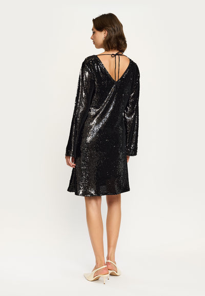 Soft Rebels SRMaddison V-Neck Dress Dresses & jumpsuits 001 Black