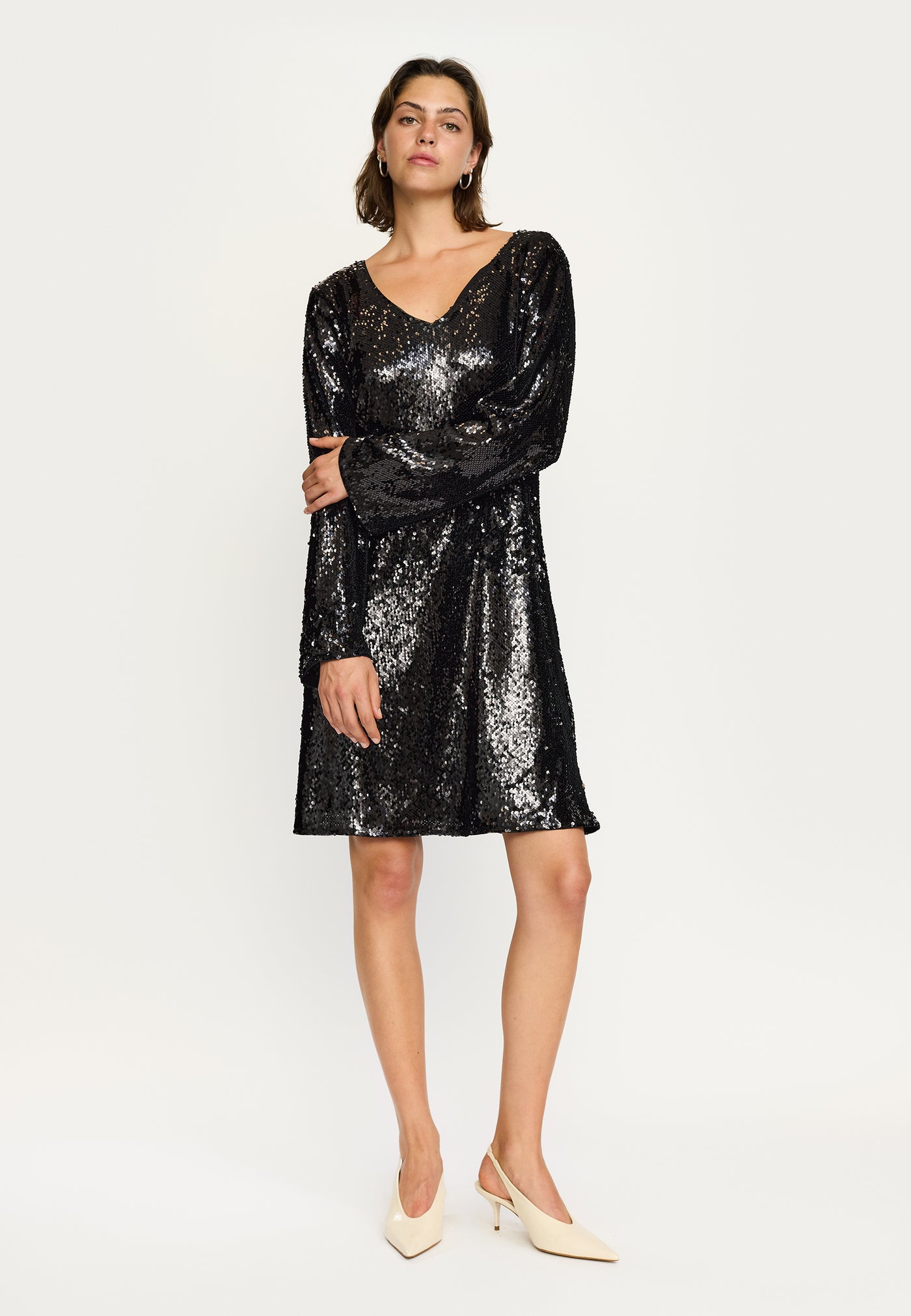 Soft Rebels SRMaddison V-Neck Dress Dresses & jumpsuits 001 Black