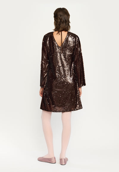 Soft Rebels SRMaddison V-Neck Dress Dresses & jumpsuits 664 Coffee Bean