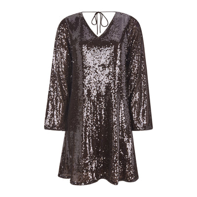 Soft Rebels SRMaddison V-Neck Dress Dresses & jumpsuits 664 Coffee Bean