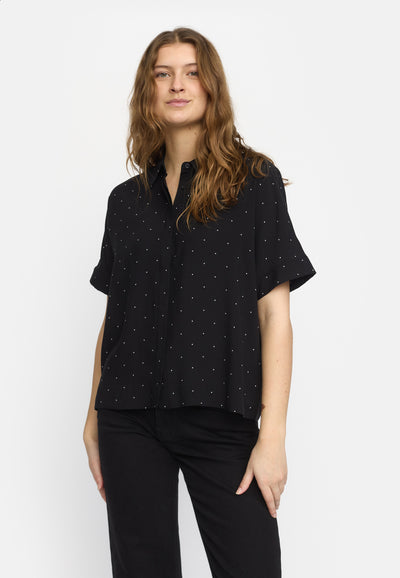 Soft Rebels SRMargot Freedom Dot SS Shirt Shirts & Blouse 656 Black