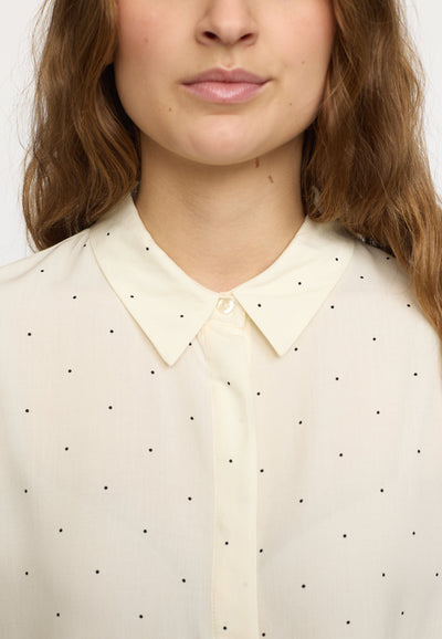 Soft Rebels SRMargot Freedom Dot SS Shirt Shirts & Blouse 657 Arctic Wolf