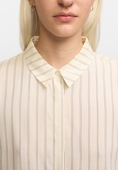 Soft Rebels SRMargot Freedom Striped SS Shirt Shirts & Blouse 301 Striped Black and Arctic Wolf