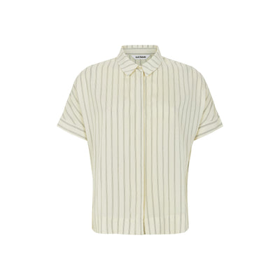 Soft Rebels SRMargot Freedom Striped SS Shirt Shirts & Blouse 301 Striped Black and Arctic Wolf