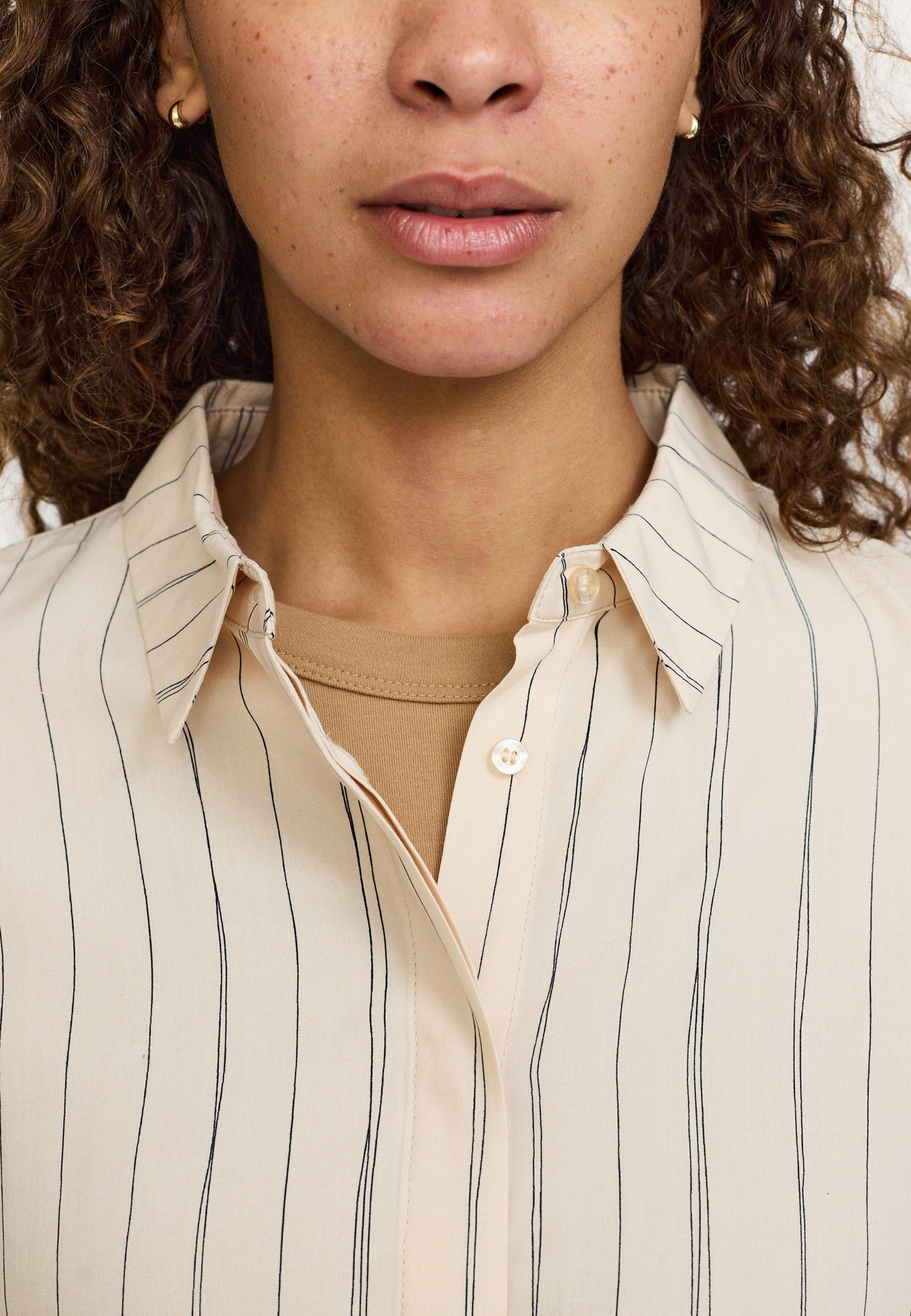 Soft Rebels SRMargot Freedom Striped SS Shirt Shirts & Blouse 777 Hand Drawn Stripe Smoke Gray