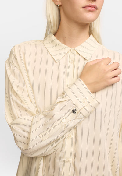 Soft Rebels SRMargot Striped Shirt Shirts & Blouse 301 Striped Black and Arctic Wolf