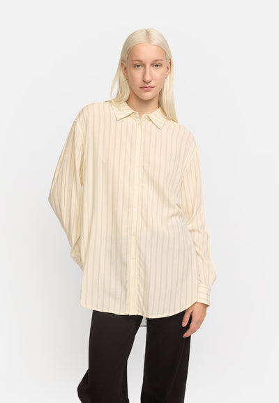 Soft Rebels SRMargot Striped Shirt Shirts & Blouse 301 Striped Black and Arctic Wolf