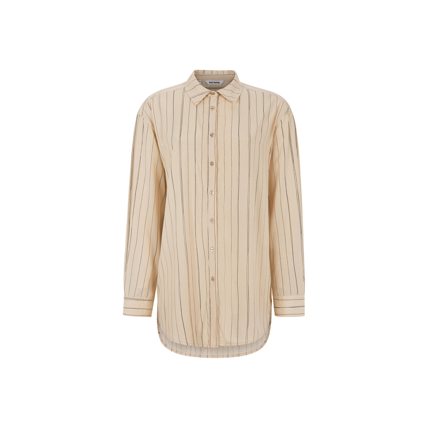 Soft Rebels SRMargot Striped Shirt Shirts & Blouse 777 Hand Drawn Stripe Smoke Gray