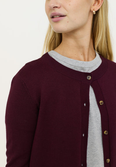 Soft Rebels SRMarla Cardigan Knit Knitwear 365 Vinyard Wine