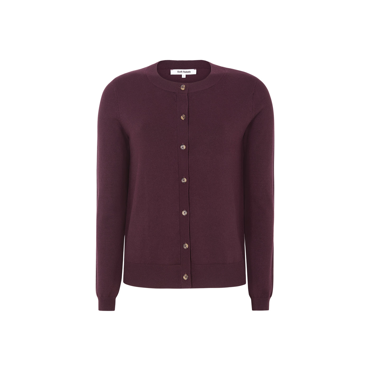 Soft Rebels SRMarla Cardigan Knit Knitwear 365 Vinyard Wine