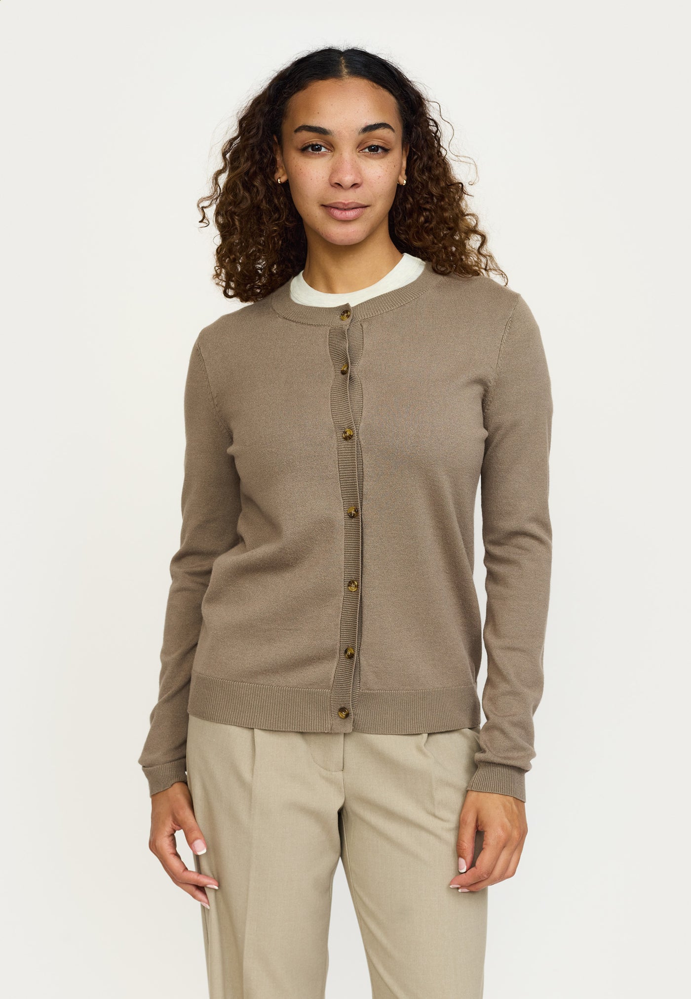 Soft Rebels SRMarla Cardigan Knit Knitwear 884 Greige