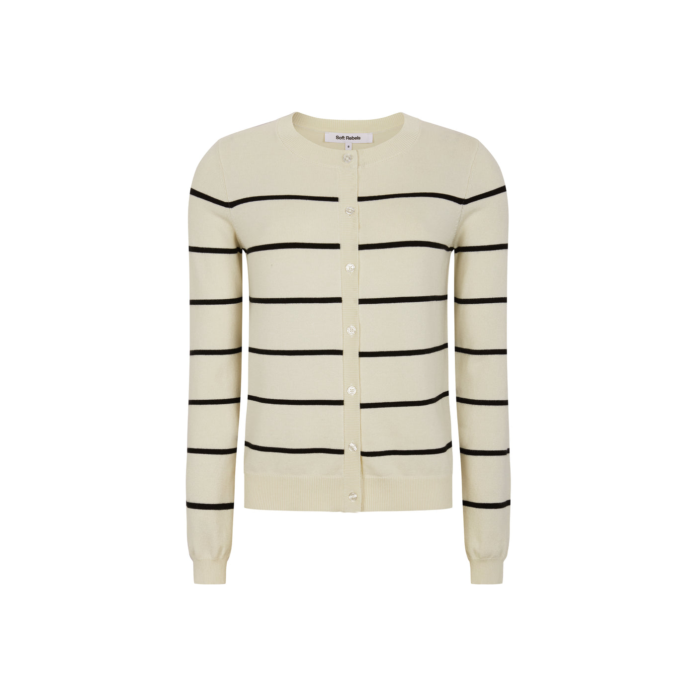 Soft Rebels SRMarla Cardigan Stripe Knit Knitwear 272 Arctic Wolf