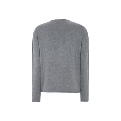 Soft Rebels SRMarla O-neck Knit Roll Edge Knitwear 053 Medium Grey Melange