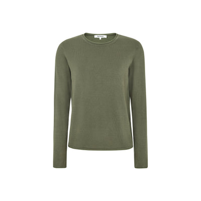 Soft Rebels SRMarla O-neck Knit Roll Edge Knitwear 412 Grape Leaf